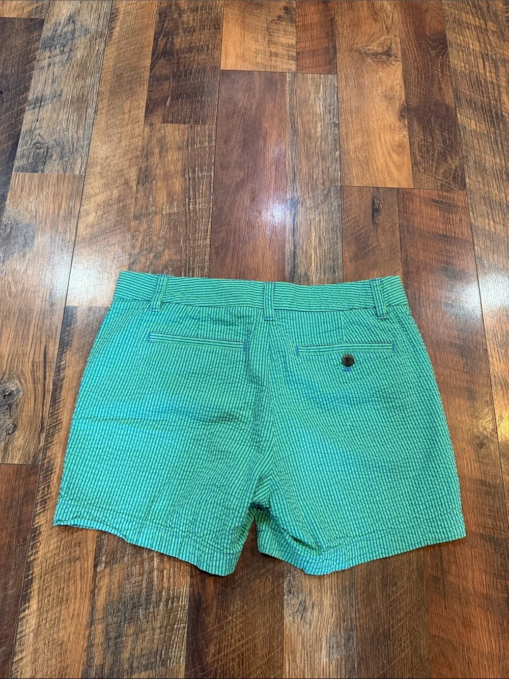 J. Crew Green Seersucker Women’s Shorts 4 (5240)